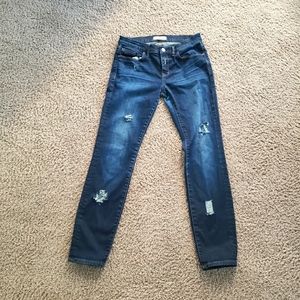 Madewell High Riser Skinny Distressed Jeans